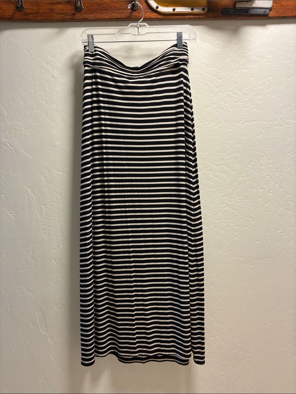 J. Crew Black & White Striped Maxi Skirt Size XS